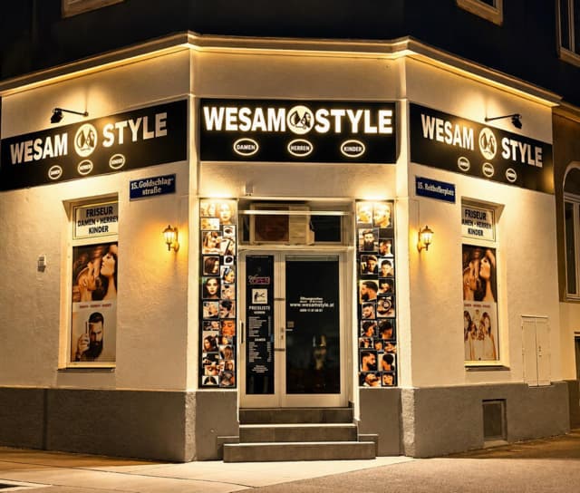 Wesam Style von außen, Ecke Goldschlagstraße / Reithofferplatz